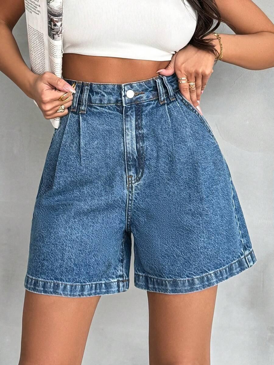 NIEBIESKIE KRÓTKIE SPODENKI JEANS