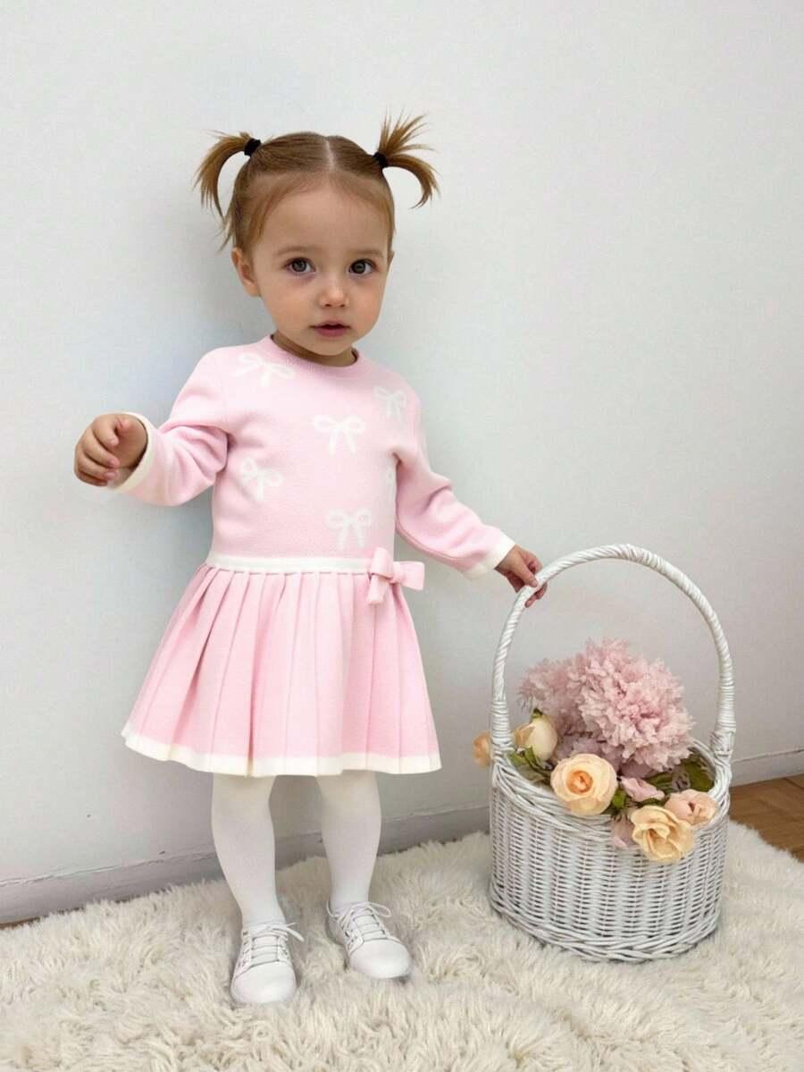 mini sukienka wzór kokardy