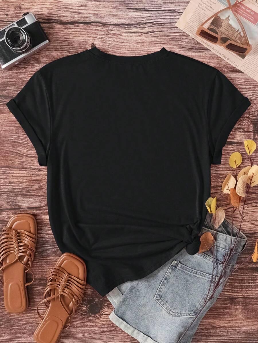 T-SHIRT DAMSKI Z NADRUKIEM