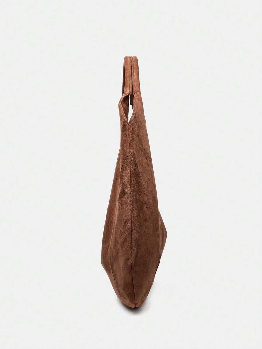 brązowa torebka shopper