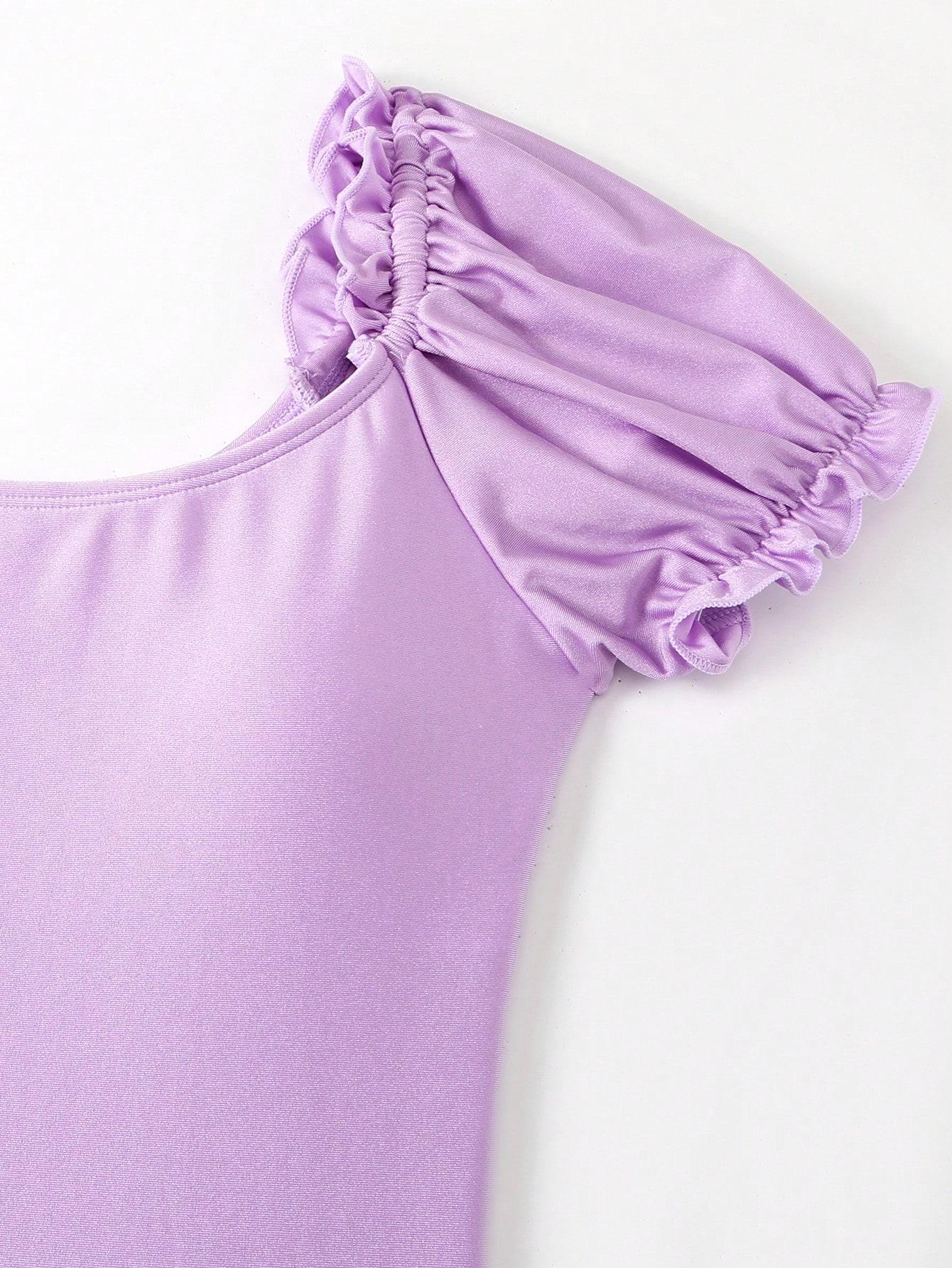 fioletowy jednoczęściowy strój kąpielowy połysk