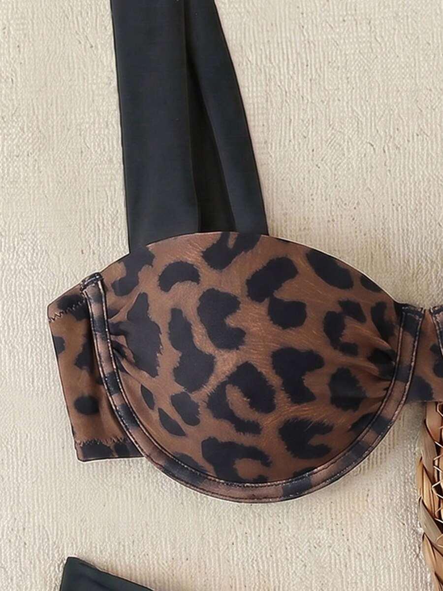 DWUCZĘŚCIOWY STRÓJ KĄPIELOWY ANIMAL PRINT