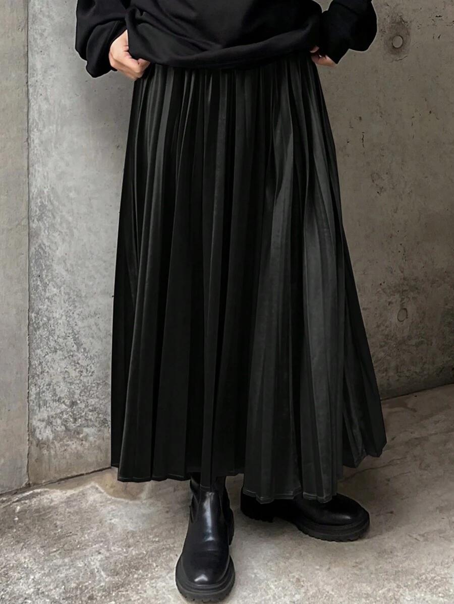 CZARNA MAXI SPÓDNICA