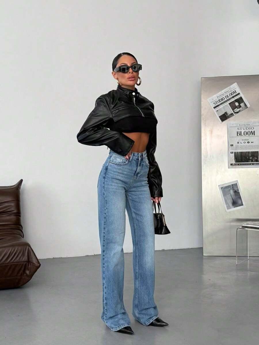 JEANSY DAMSKIE WYSOKI STAN