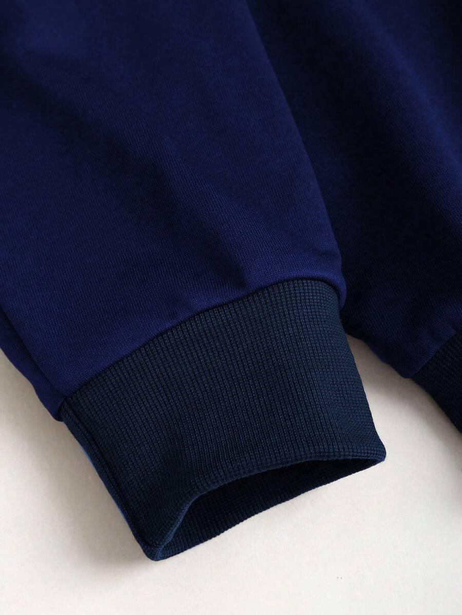 granatowa bluza kaptur 