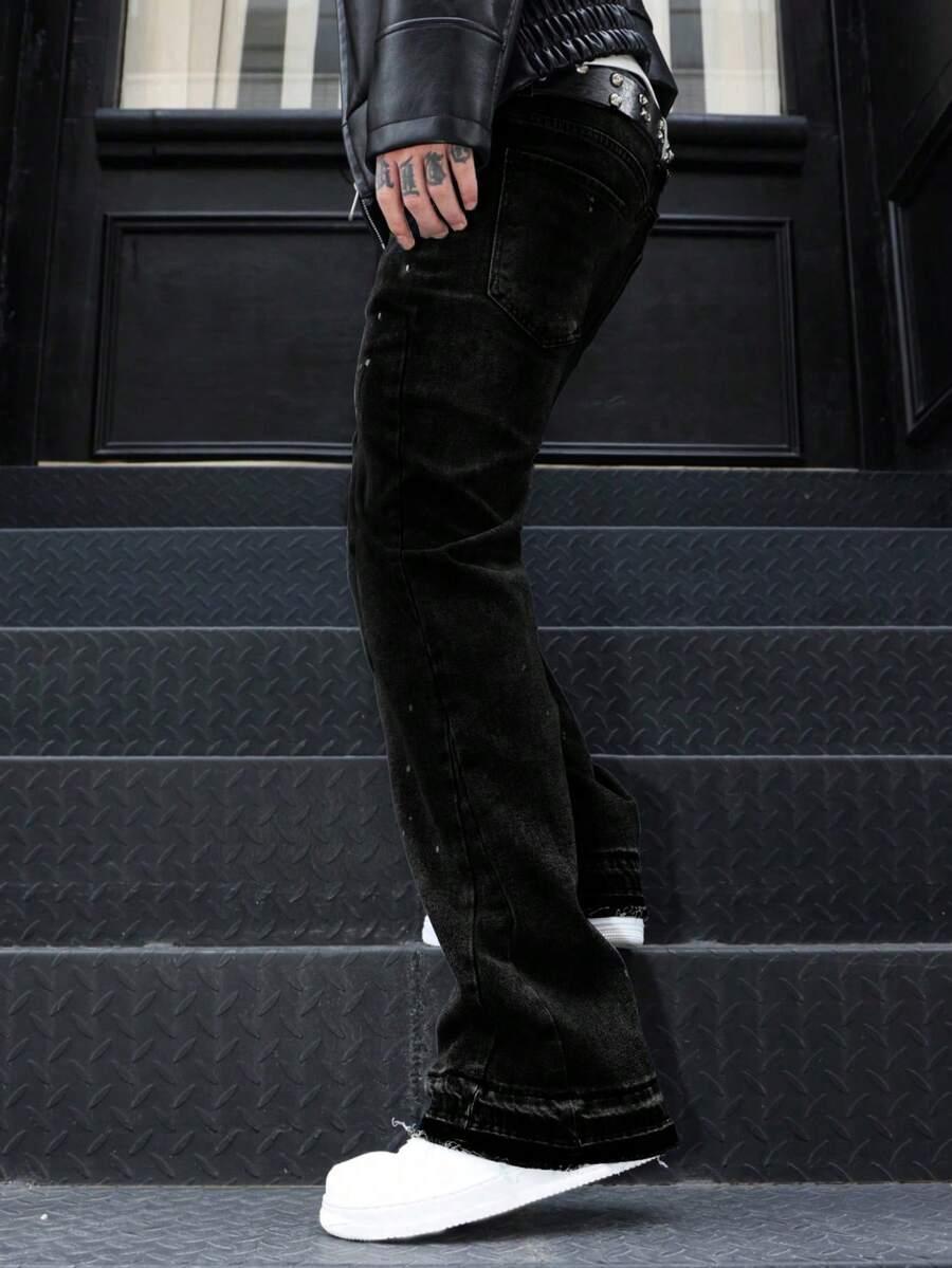 CZARNE SPODNIE JEANS