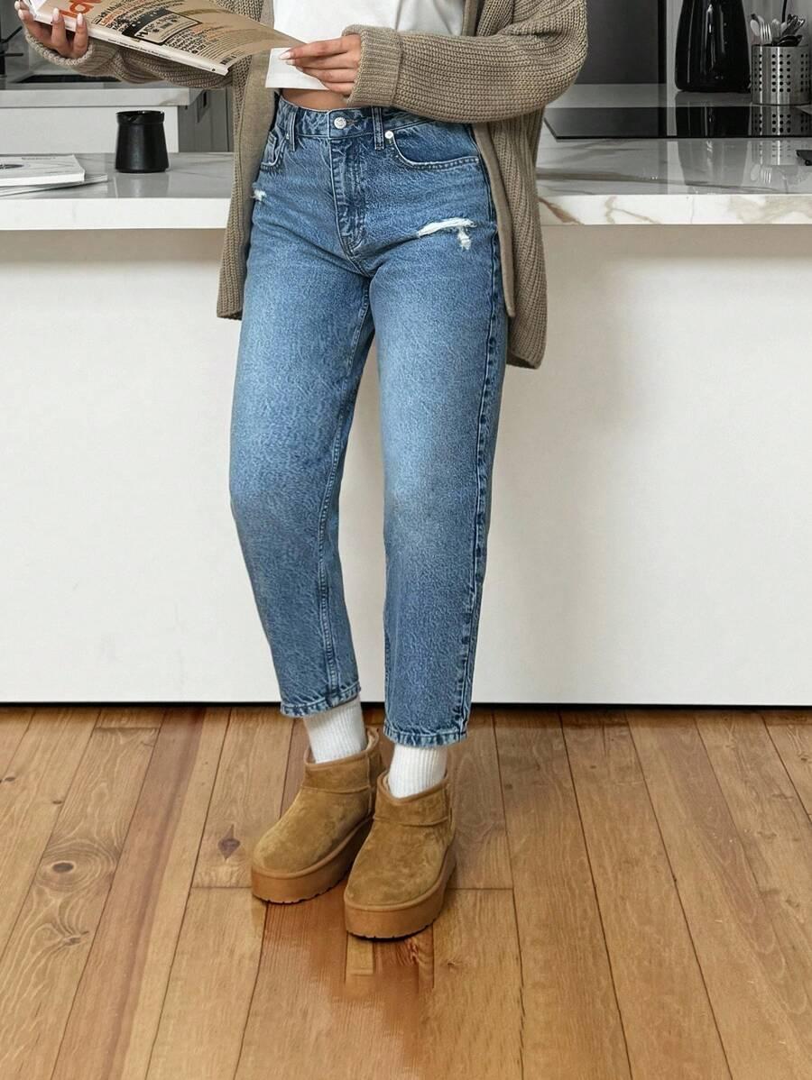 NIEBIESKIE SPODNIE JEANS