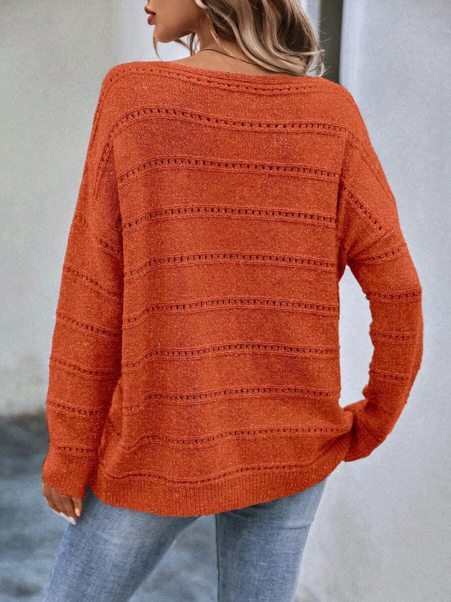 SWETER DAMSKI REGULAR OKRĄGŁY DEKOLT