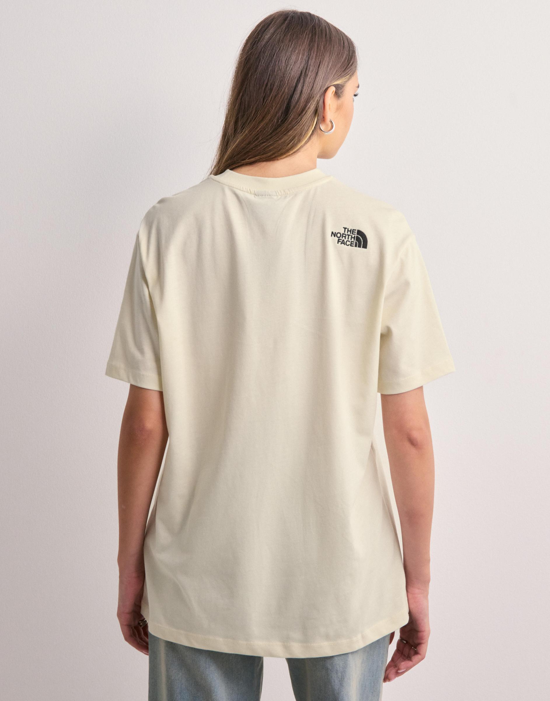 KREMOWY T-SHIRT OVERSIZE LOGO