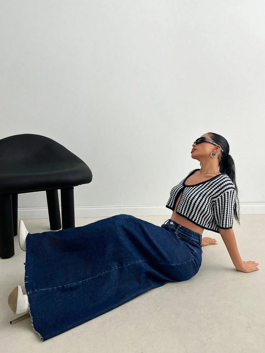 maxi spódnica jeans