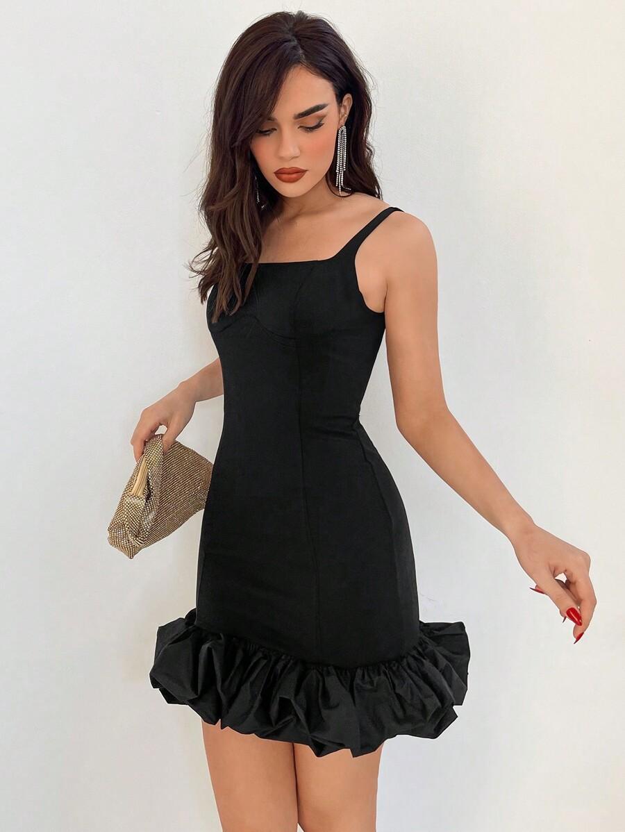 CZARNA MINI SUKIENKA