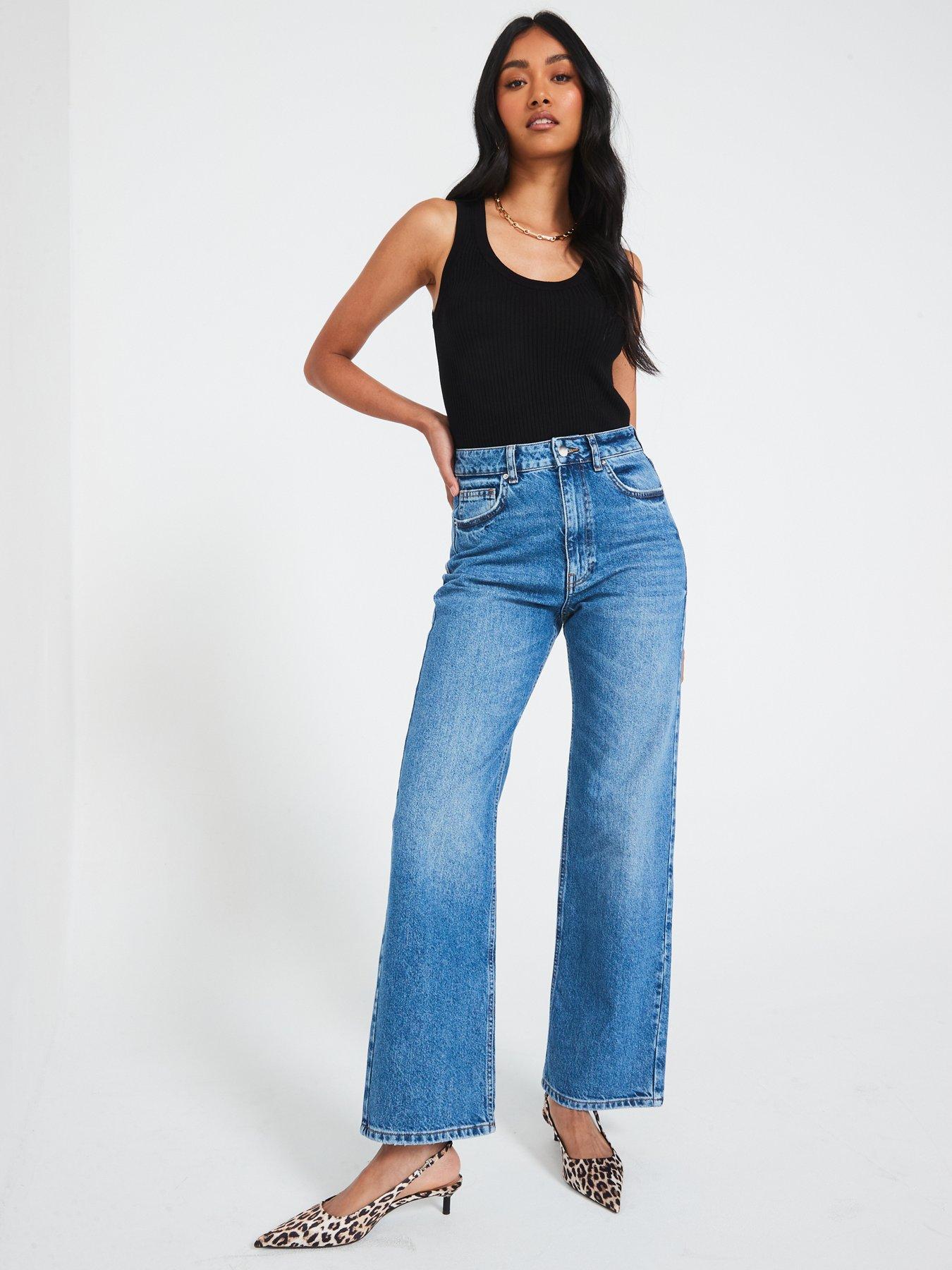 V BY VERY JEANSY WIDE LEG HIGH WAIST