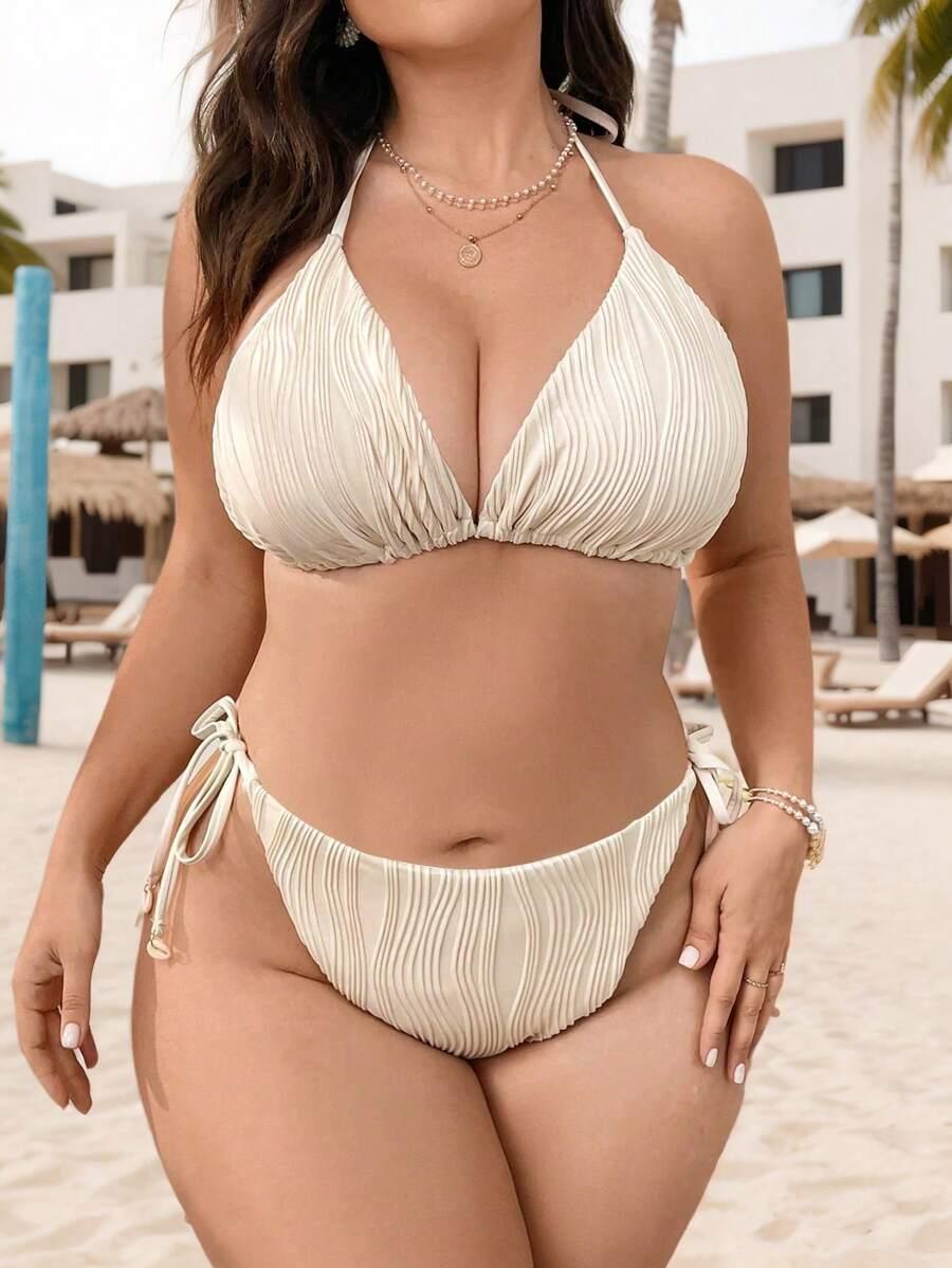 Beżowy dół od bikini