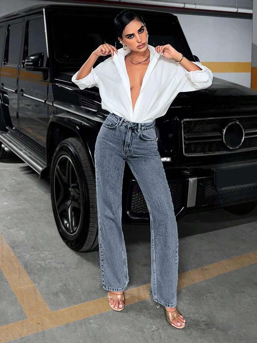 NIEBIESKIE SPODNIE JEANS