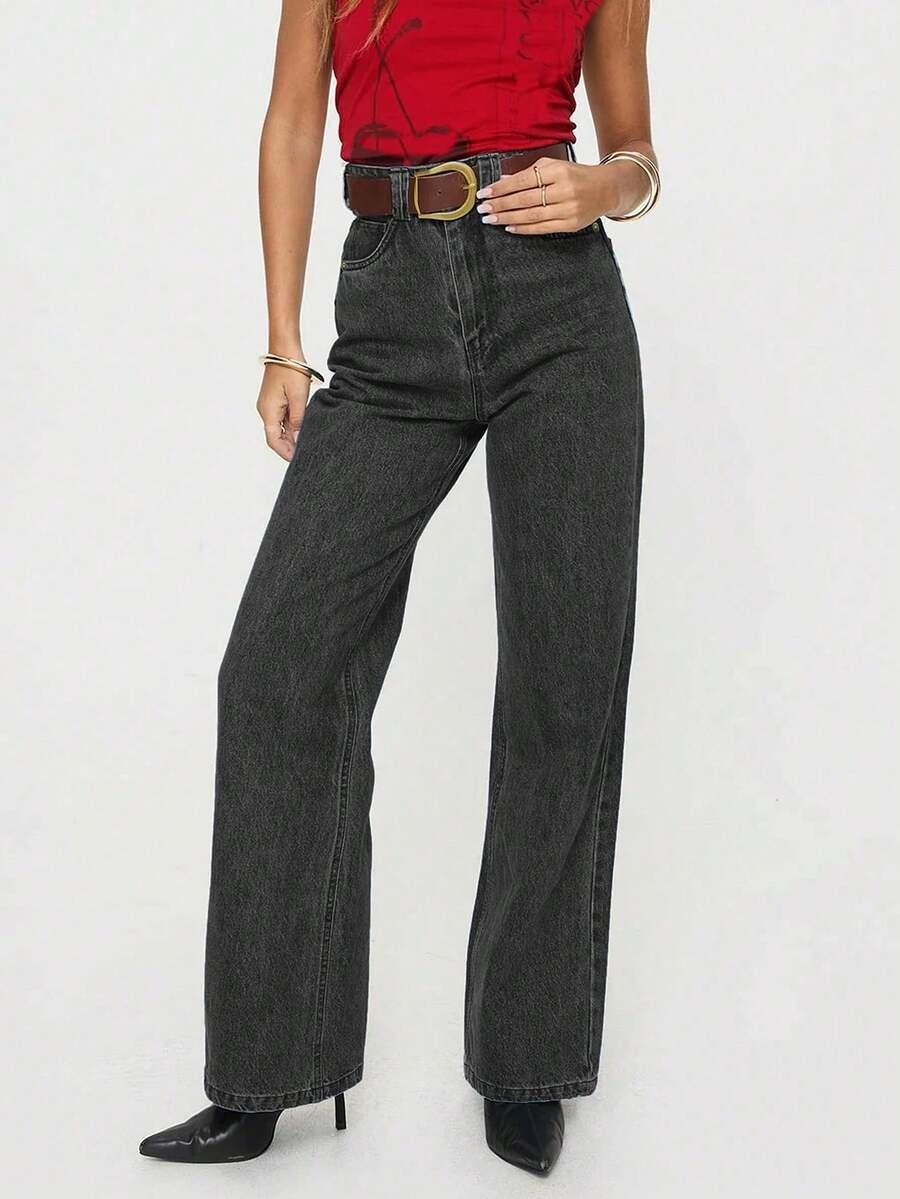 szare spodnie jeans 