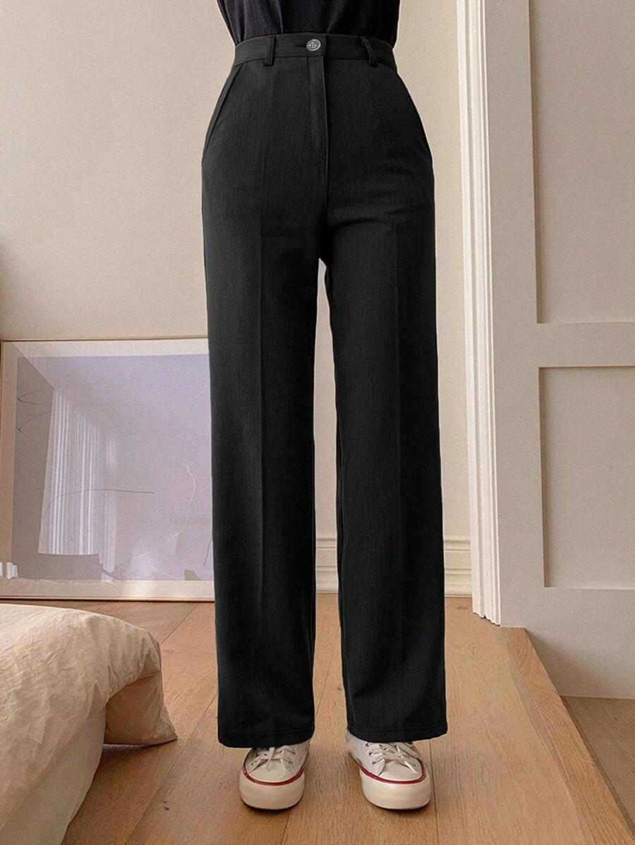 CZARNE PROSTE JEANSY 
