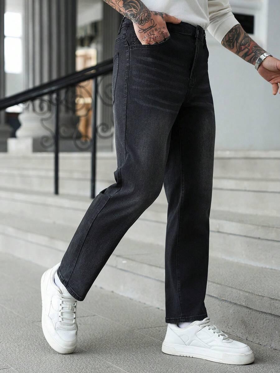 SPODNIE PROSTA NOGAWKA JEANS