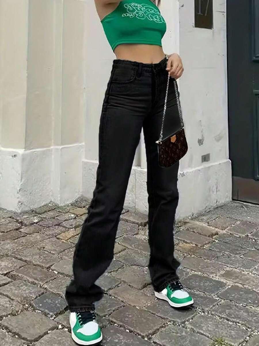 czarne spodnie jeans