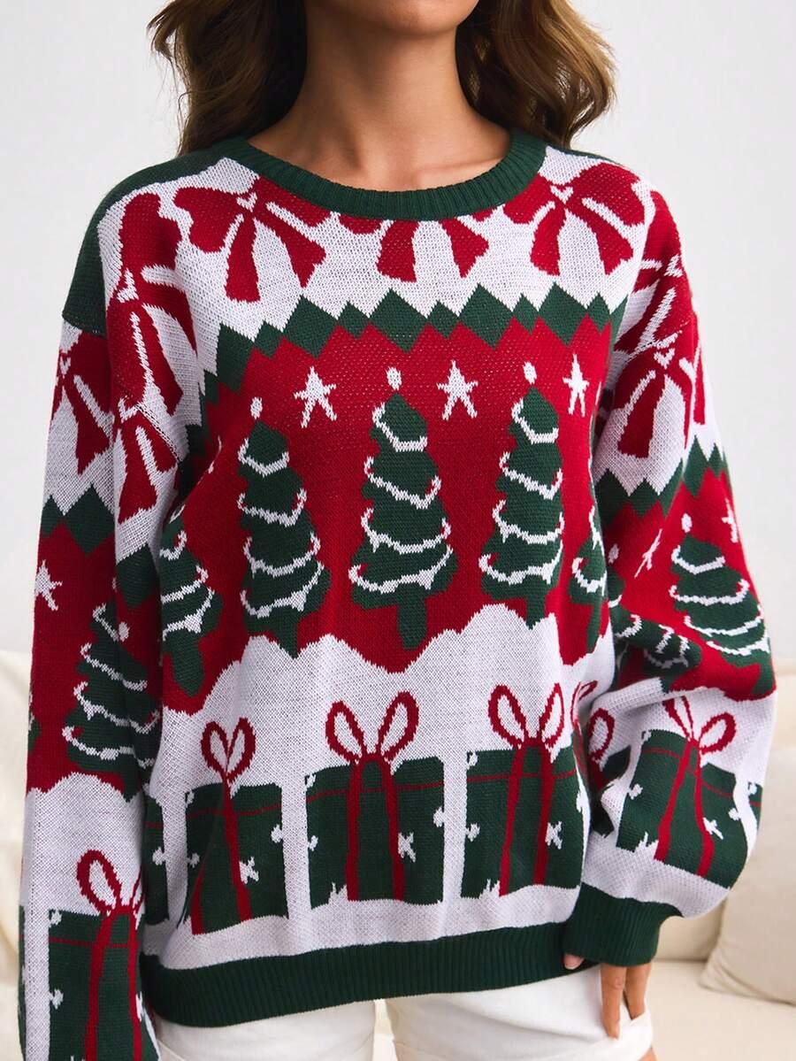 świąteczny sweter długi rękaw