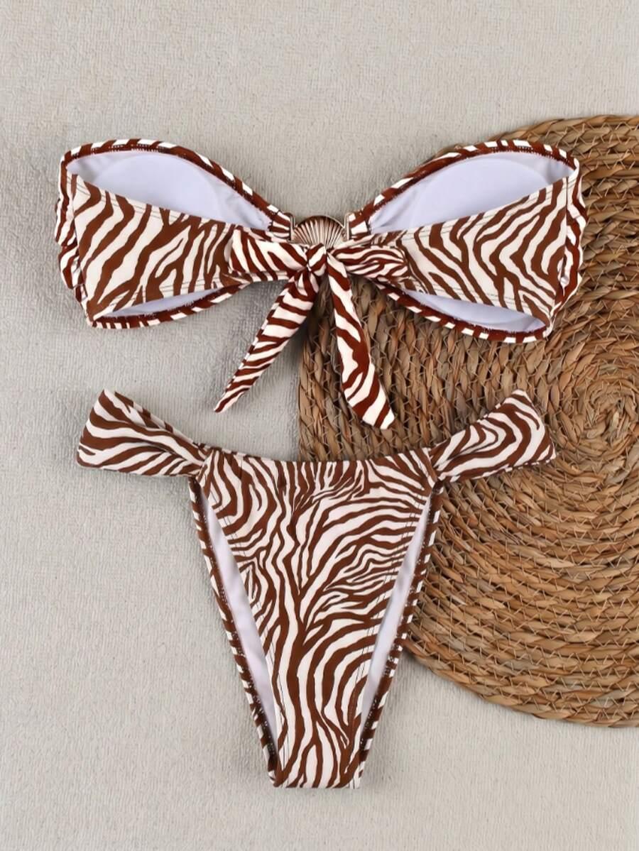 DWUCZĘŚCIOWY STRÓJ KĄPIELOWY ANIMAL PRINT