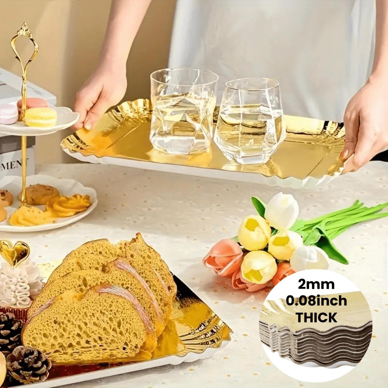 złota taca na tort 10-pack