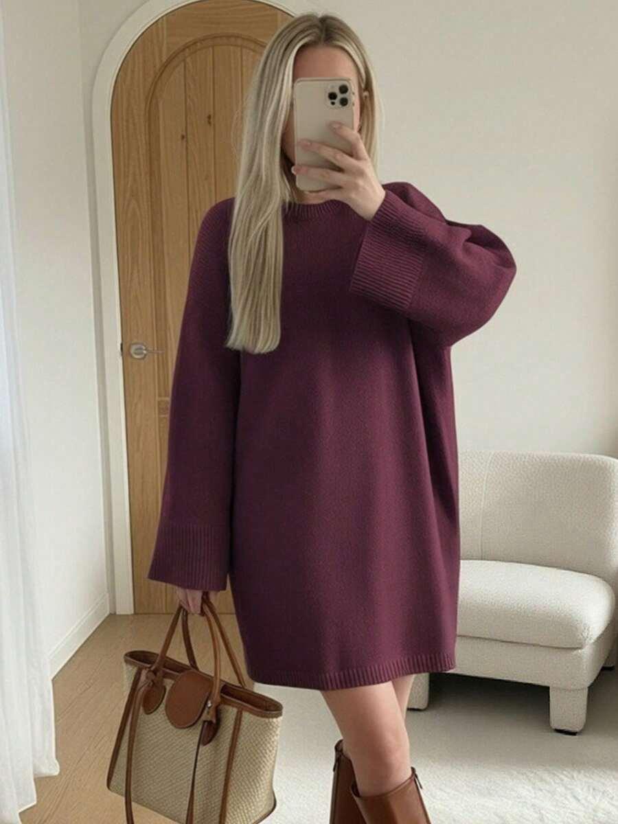 dzianinowa sukienka oversize