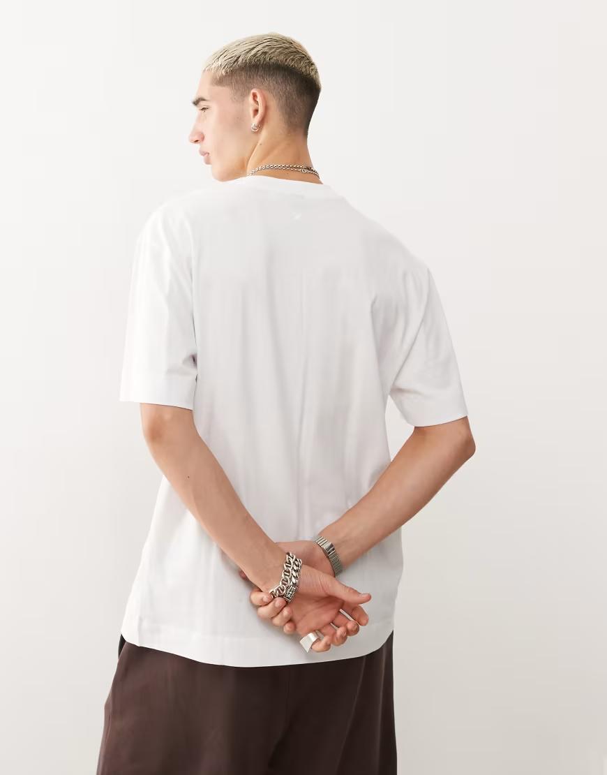 KLASYCZNY BIAŁY GŁADKI T-SHIRT OVERSIZE