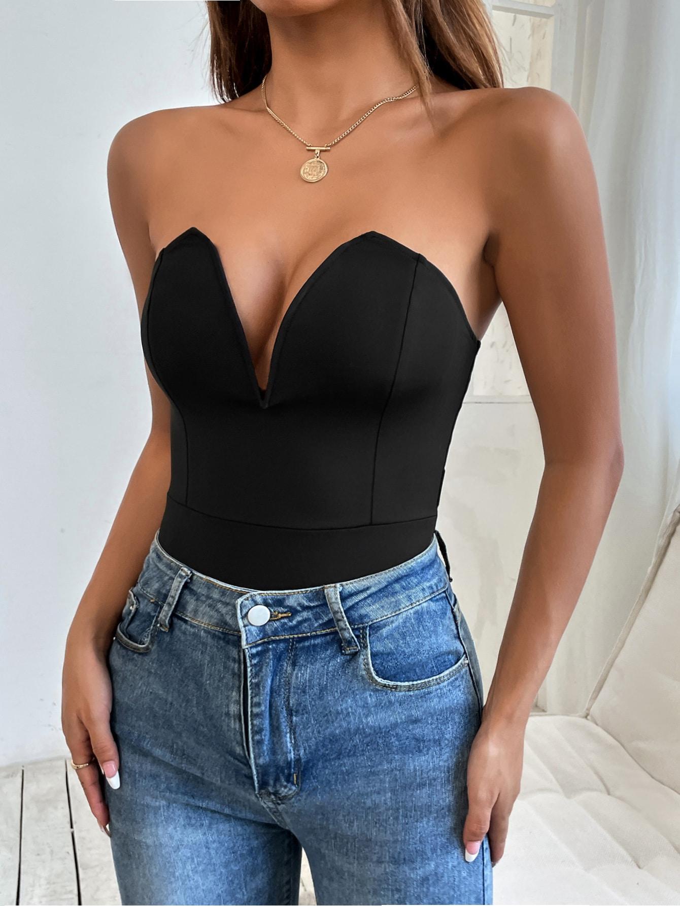 CZARNE BODY GORSET 