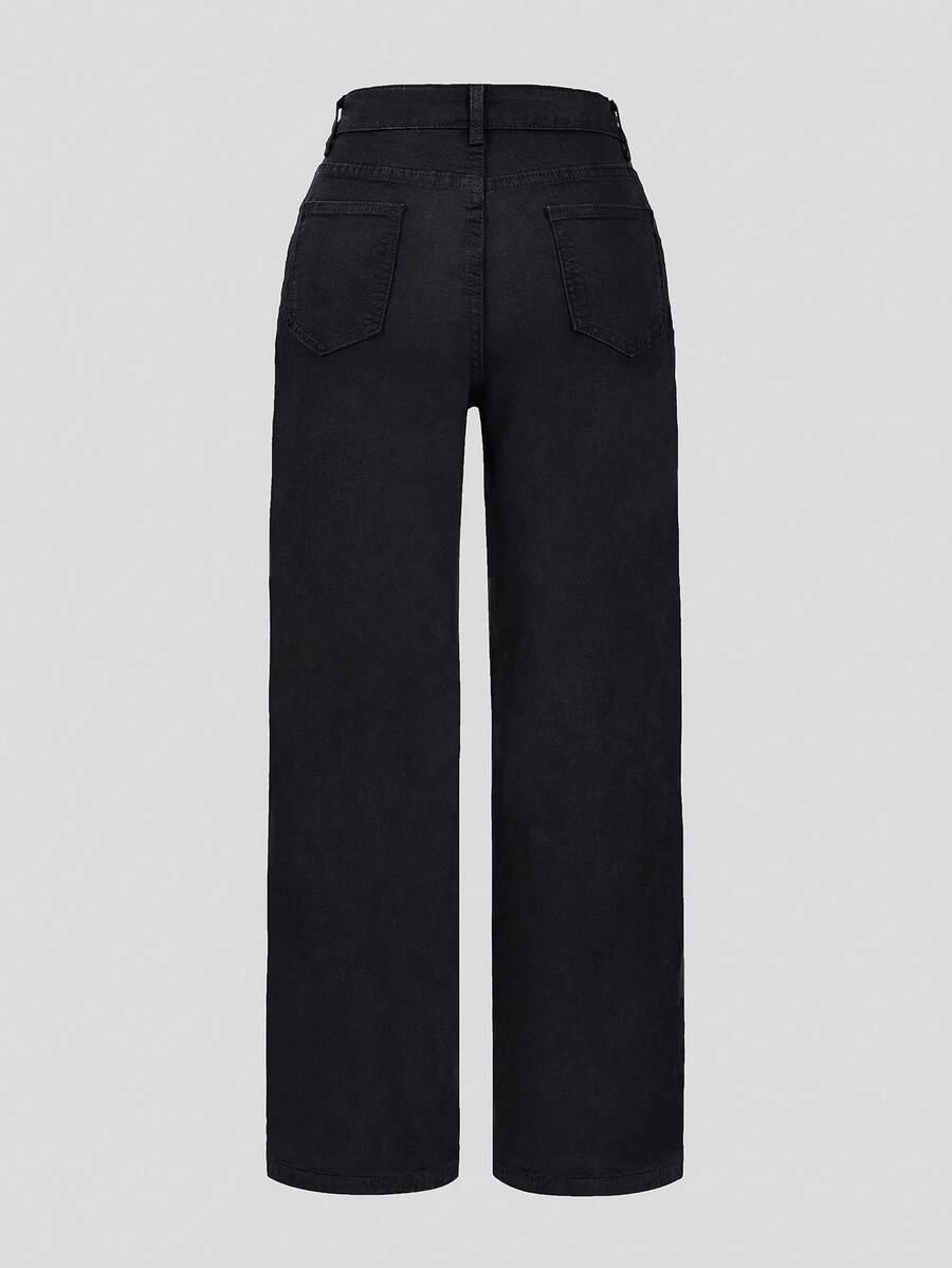 CZARNE SPODNIE JEANS