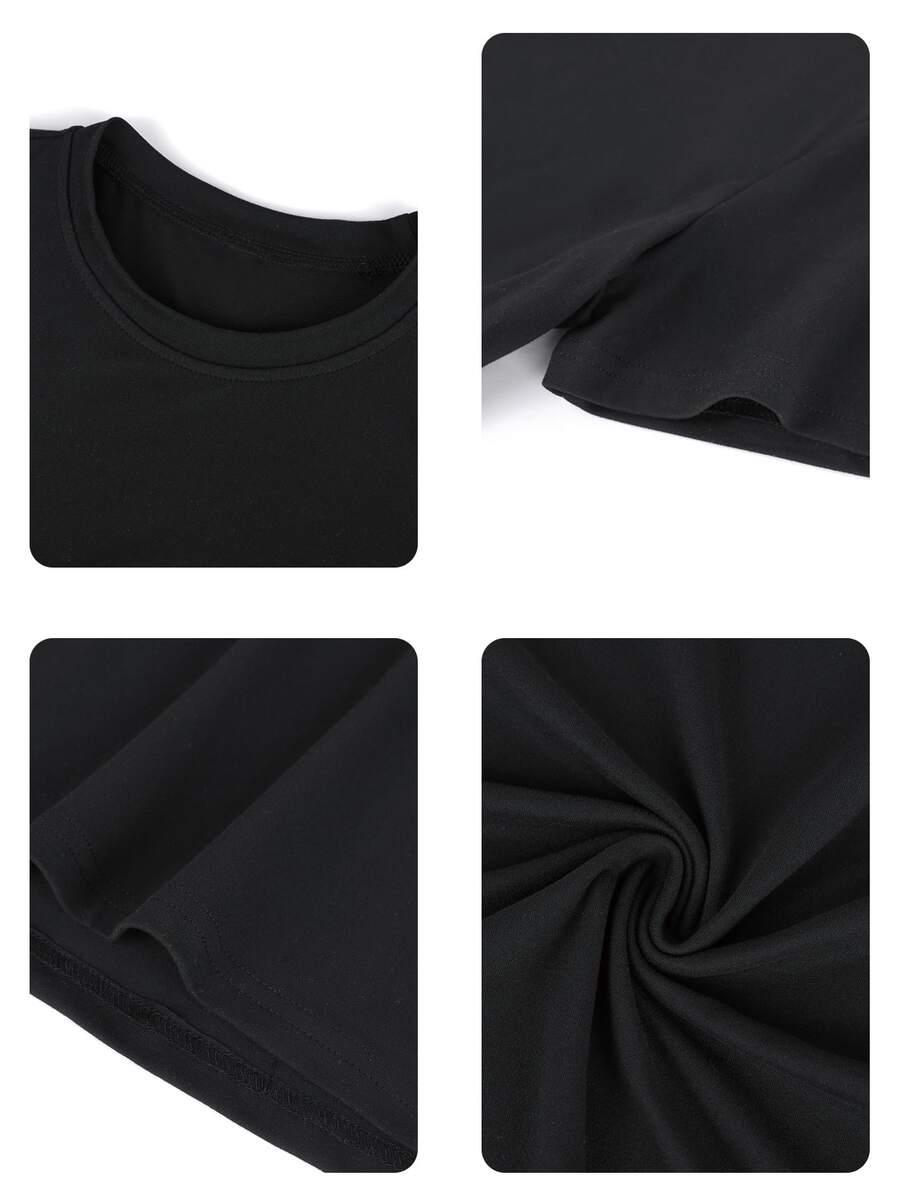 czarny t-shirt nadruk 