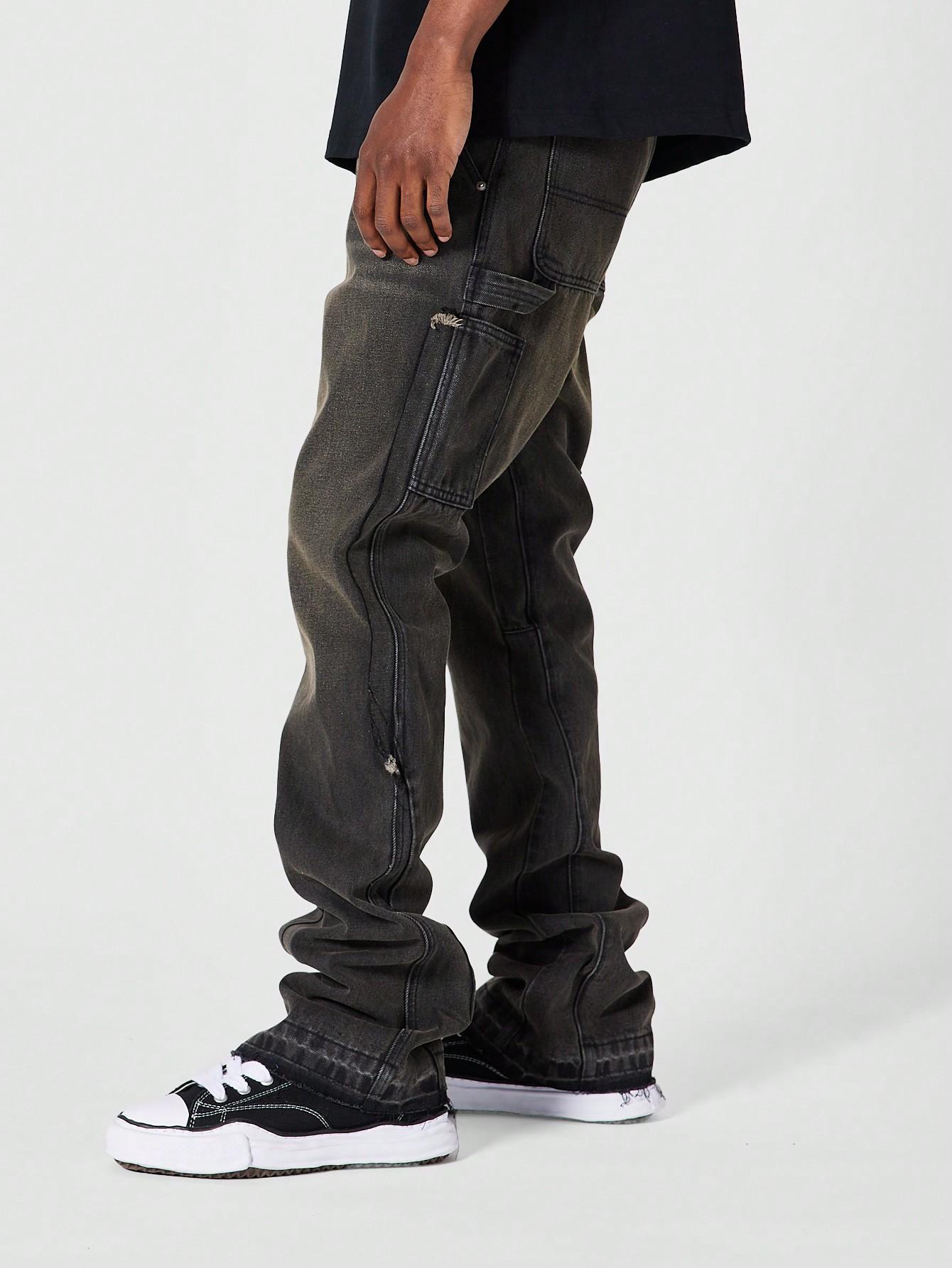 szare spodnie jeans 
