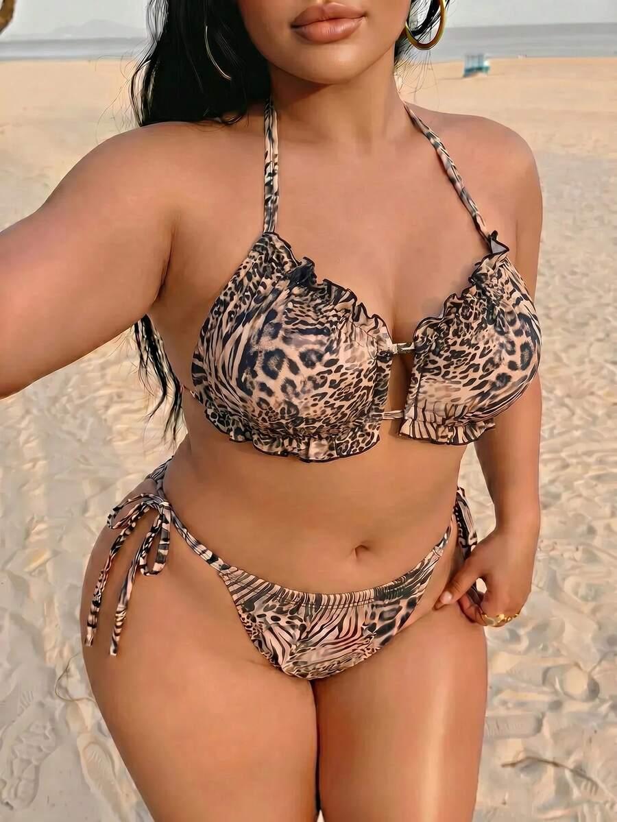 DWUCZĘŚCIOWY STRÓJ KĄPIELOWY ANIMAL PRINT