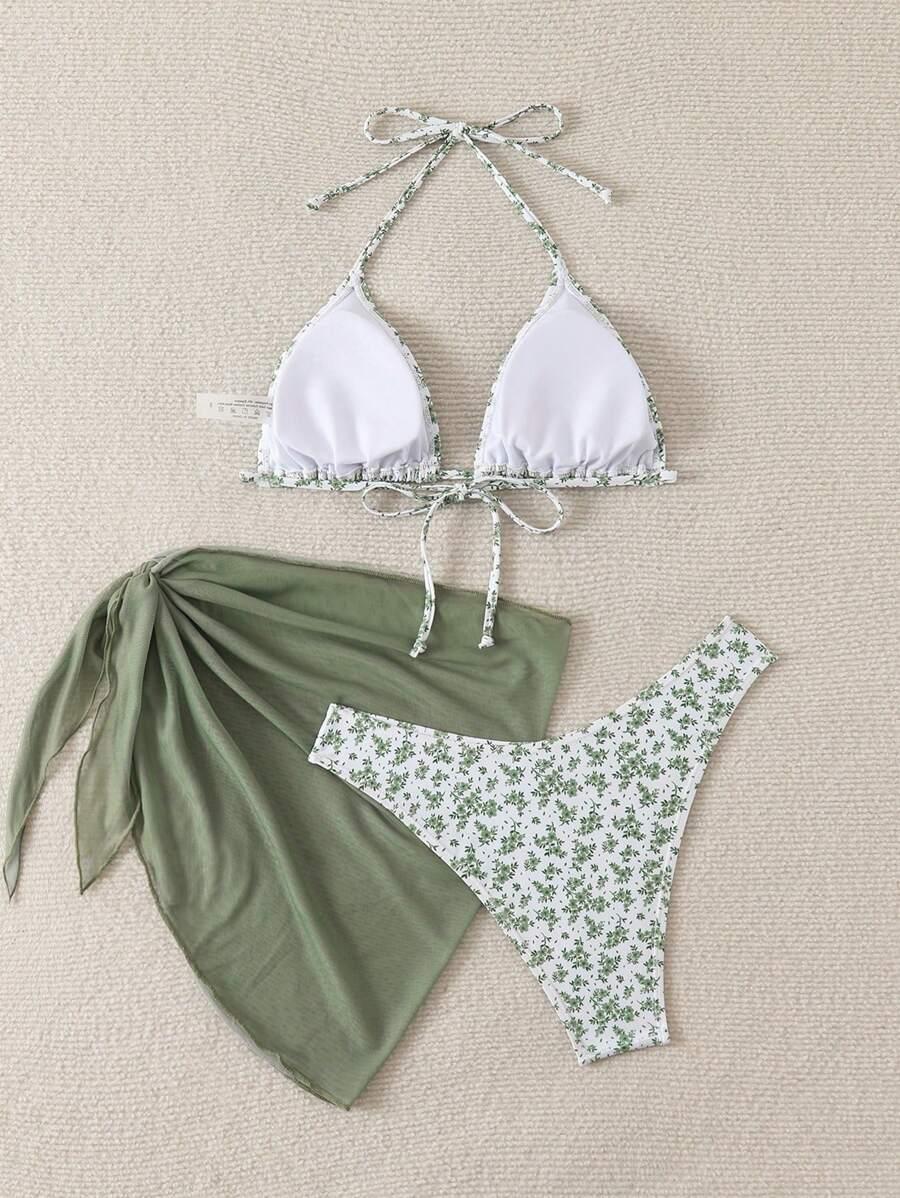 KOMPLET BIKINI PRINT KWIATY