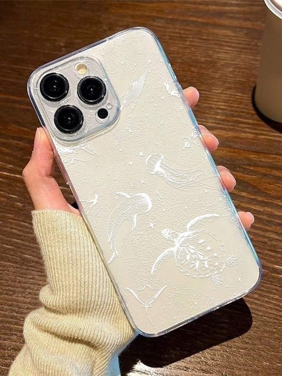 przezroczyste etui wzór iphone 15