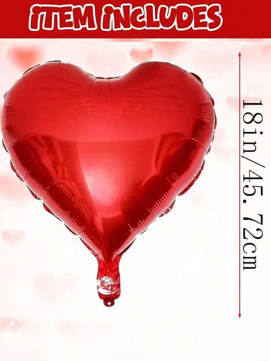 CZERWONY BALON SERCE 10-PACK