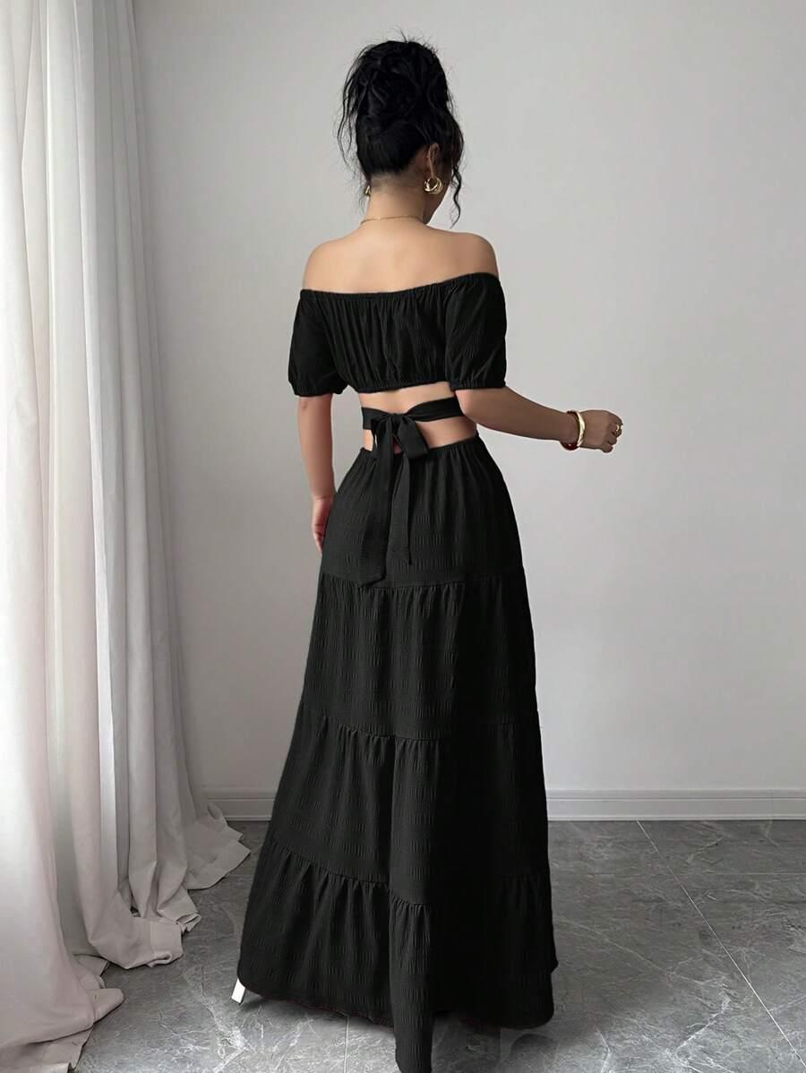 czarna maxi sukienka