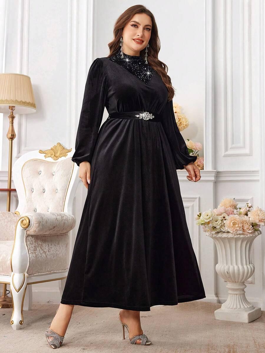 CZARNA MAXI SUKIENKA