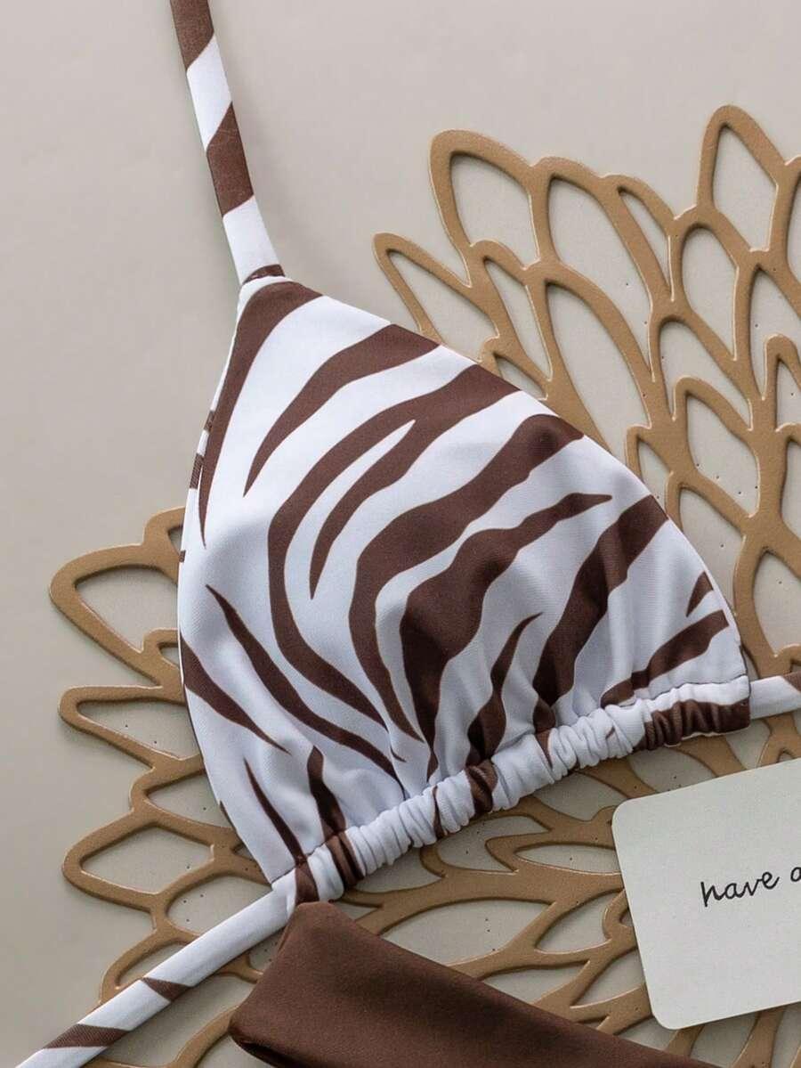 DWUCZĘŚCIOWY STRÓJ KĄPIELOWY ANIMAL PRINT