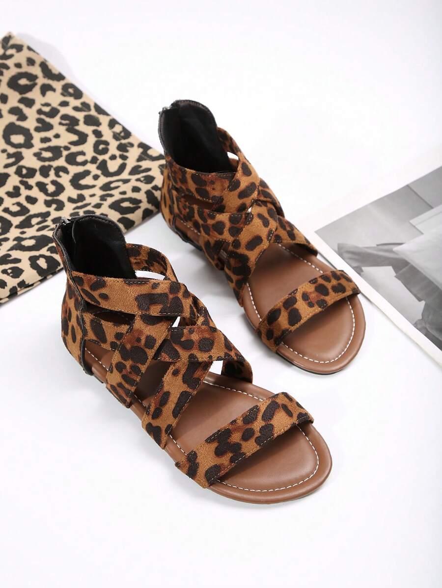 sandały animal print