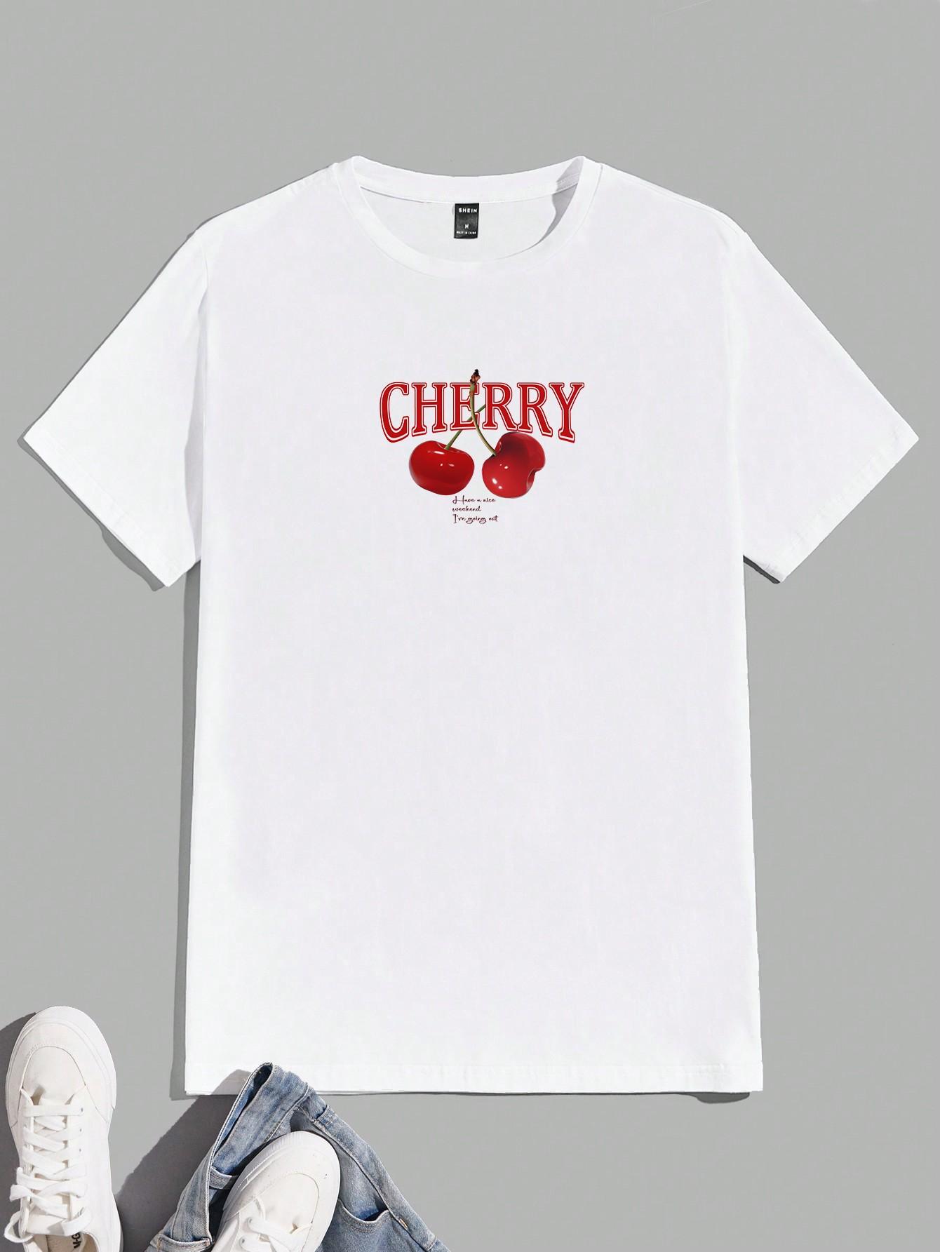 BIAŁY T-SHIRT PRINT