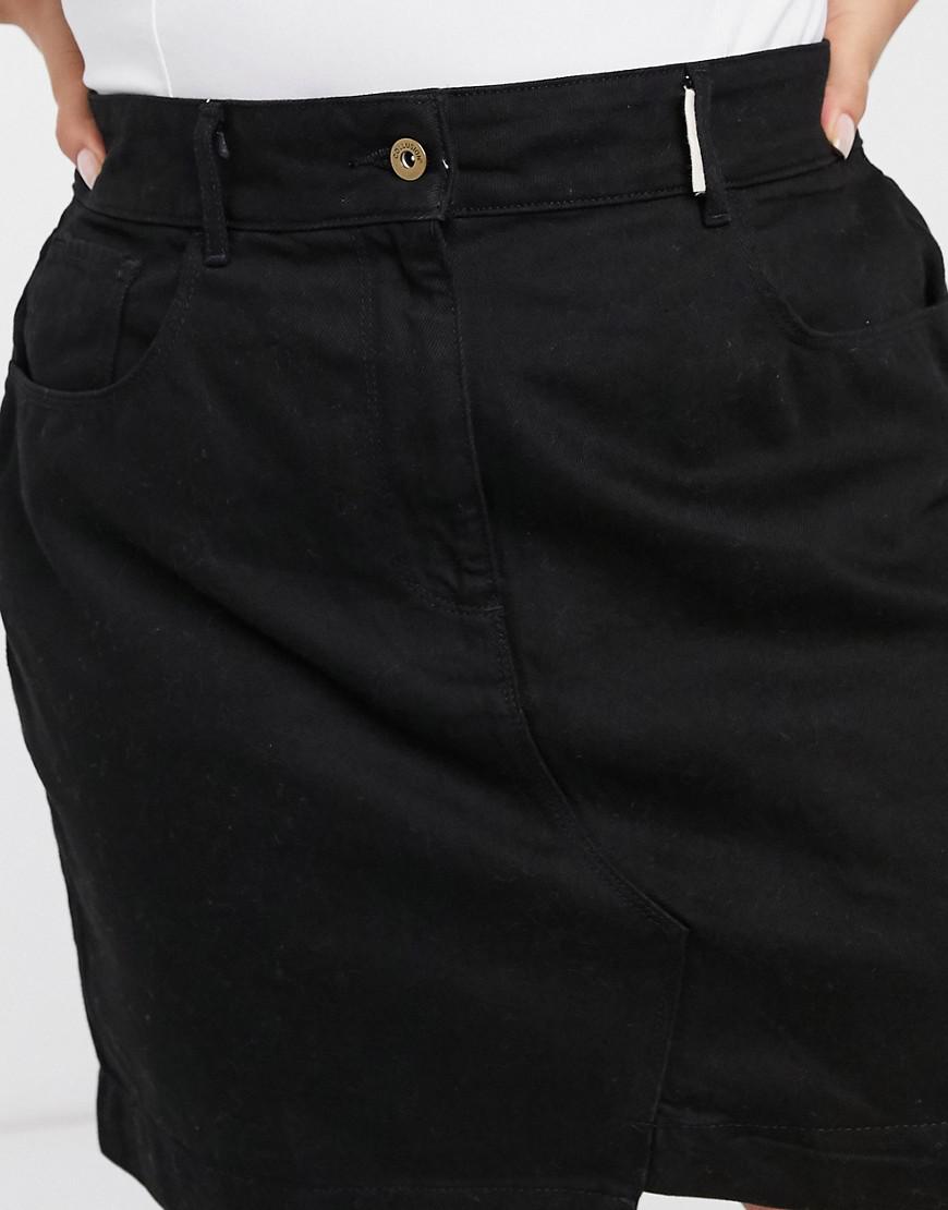 czarna mini spódnica jeans 