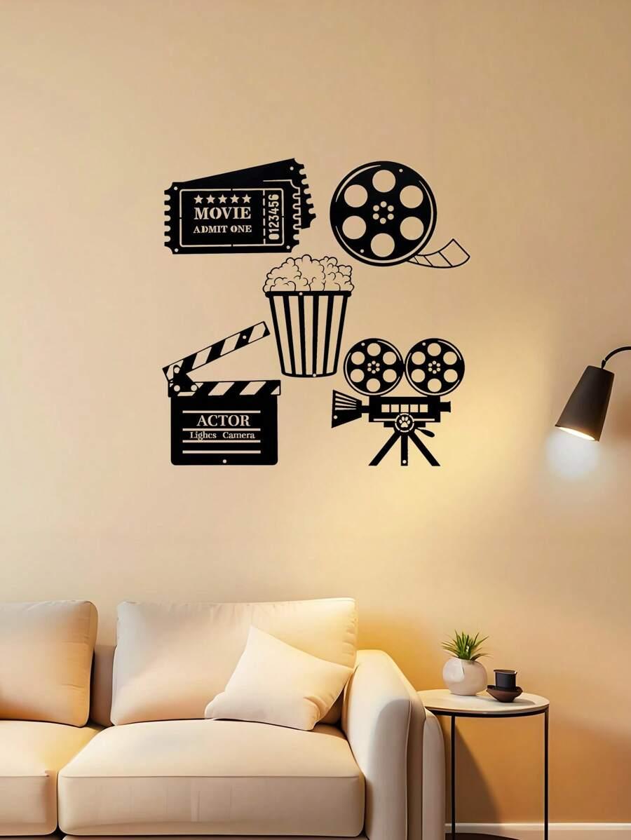 metalowe dekoracje ścienne z motywem filmowym 5-pack