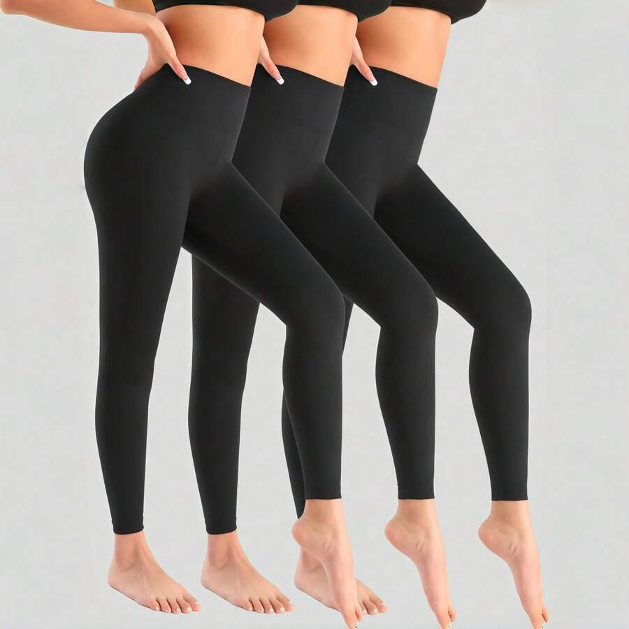 CZARNE LEGGINSY 3-PACK