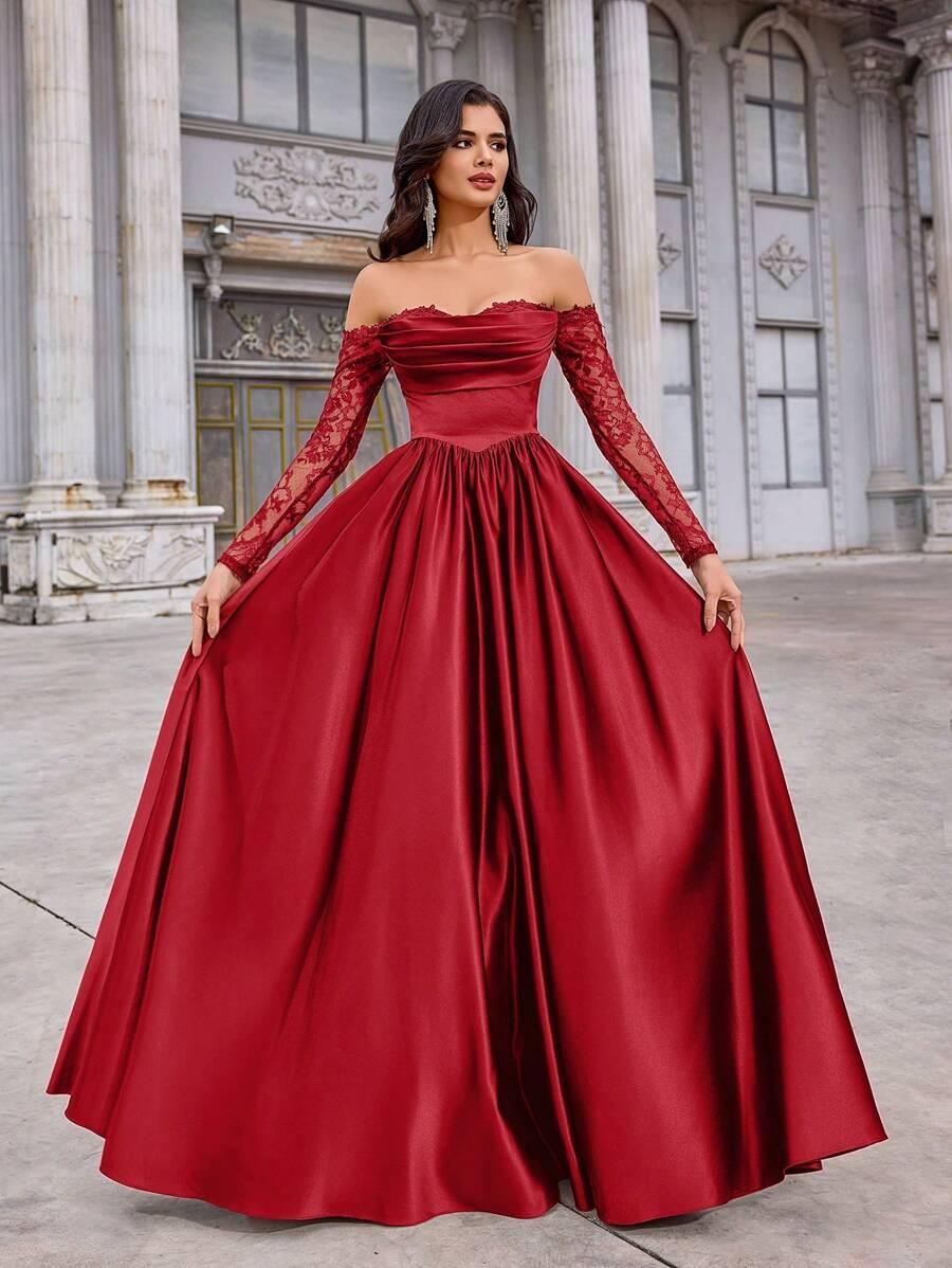 czerwona maxi sukienka