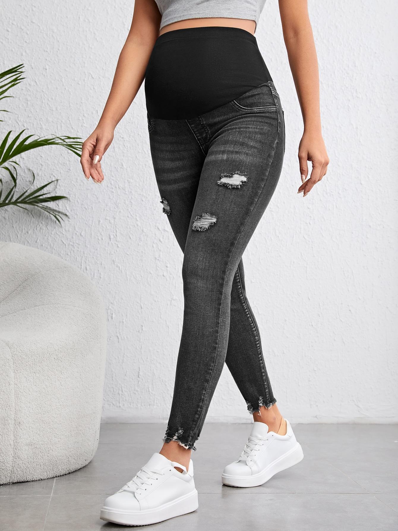 CZARNE SPODNIE JEANS 