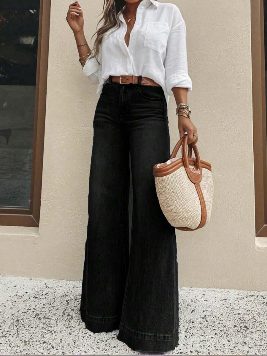 czarne spodnie jeans