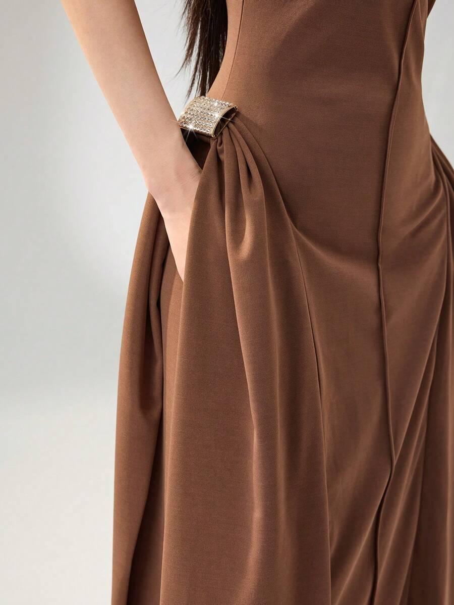 ELEGANCKA MAXI SUKIENKA NA RAMIĄCZKACH