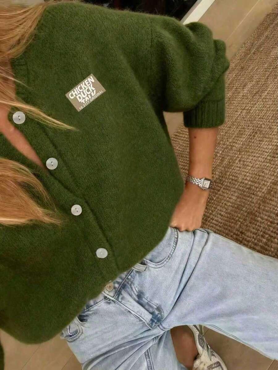 zielony rozpinany sweter 