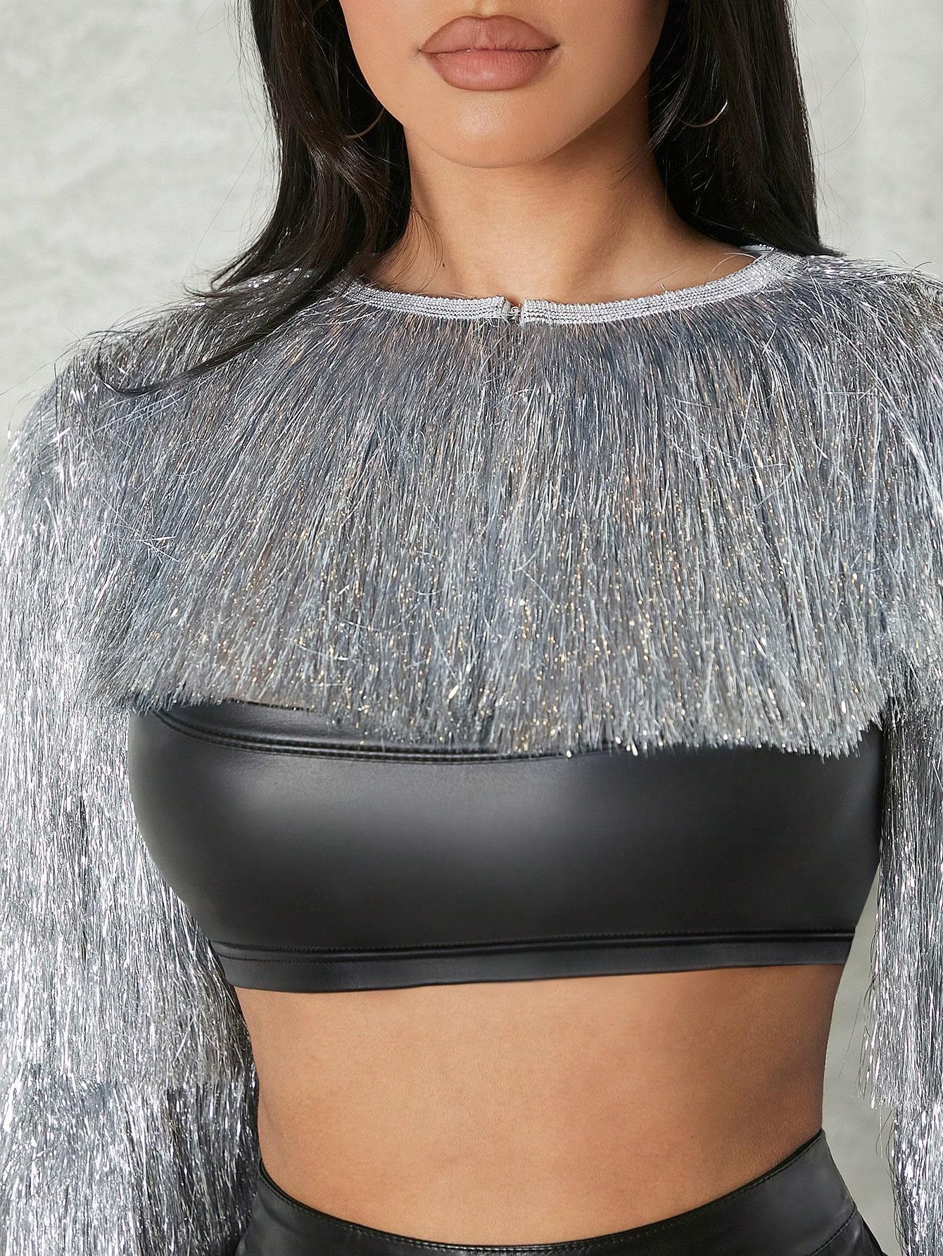 srebrny top fredzle