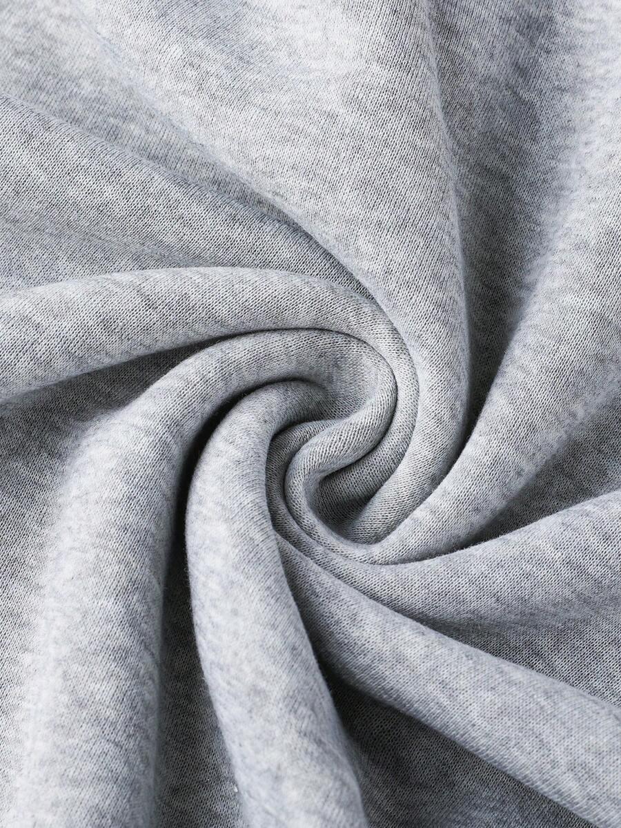 SZARA BLUZA KAPTUR PRINT 